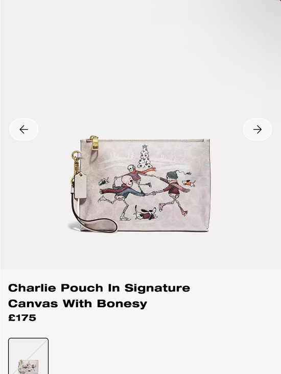 Coach Accessories - Coach Charlie Wristlet Pouch in Pale Pink with Bonesy Illustration